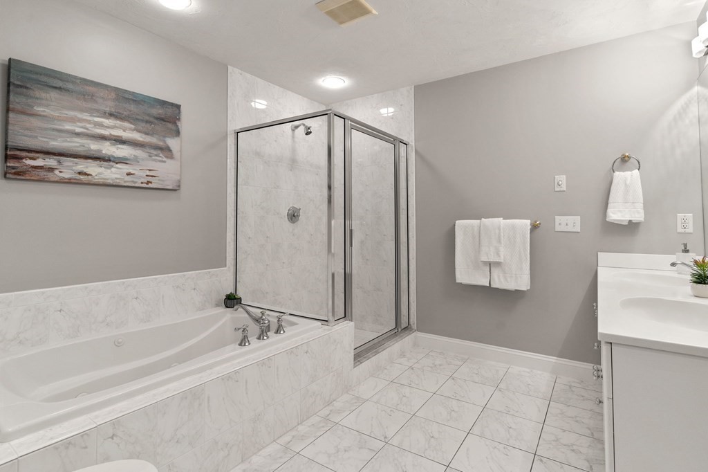 11 Meadowbrook Road, Unit 11 Brookline, MA 02467 - Photo 20 of 42 a spacious bathroom with a tub and shower
