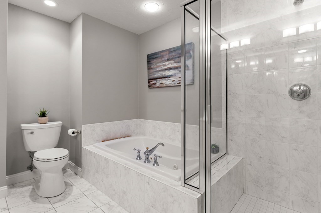 11 Meadowbrook Road, Unit 11 Brookline, MA 02467 - Photo 22 of 42 a bathroom with a bathtub and a toilet