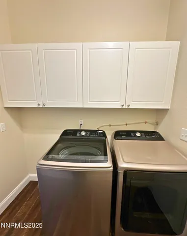 a close view of washer and dryer