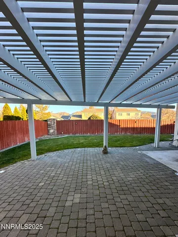 a view of a backyard with garden