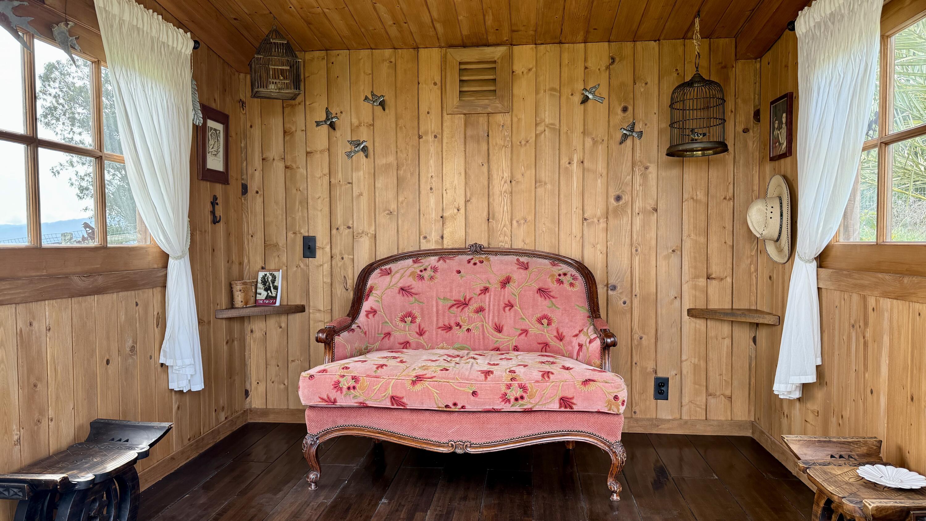 2852 Tapadero Road Solvang, CA 93463 - Photo 33 of 52 a bedroom with a bed next to a window with wooden floor