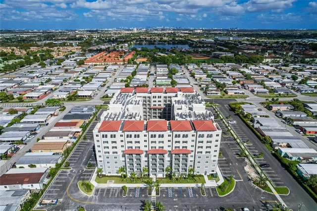 an aerial view of multiple house