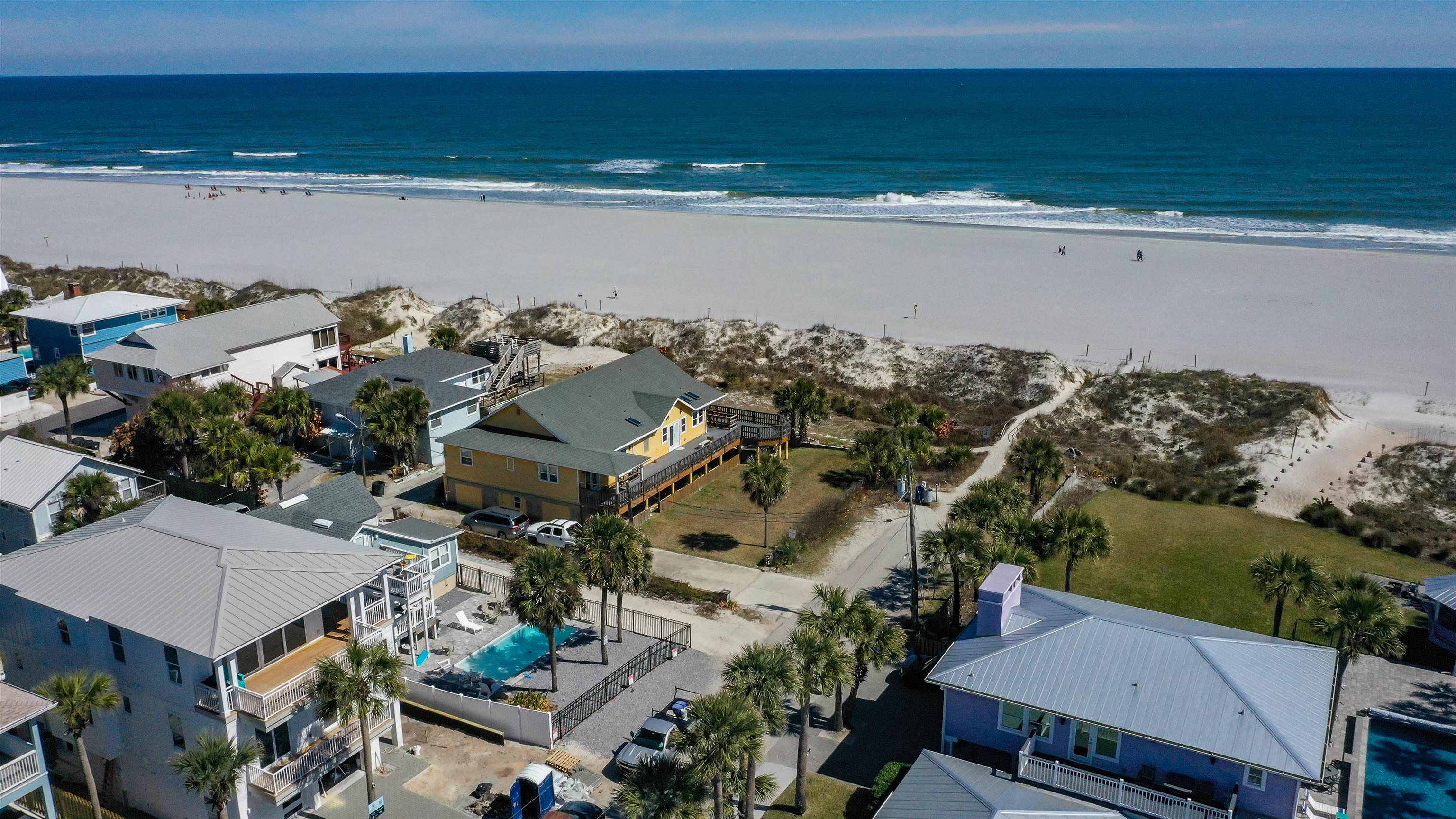 2 11th Street St. Augustine Beach, FL 32080 - Photo 28 of 72 Aerial perspective of suburban area featuring expansive beach