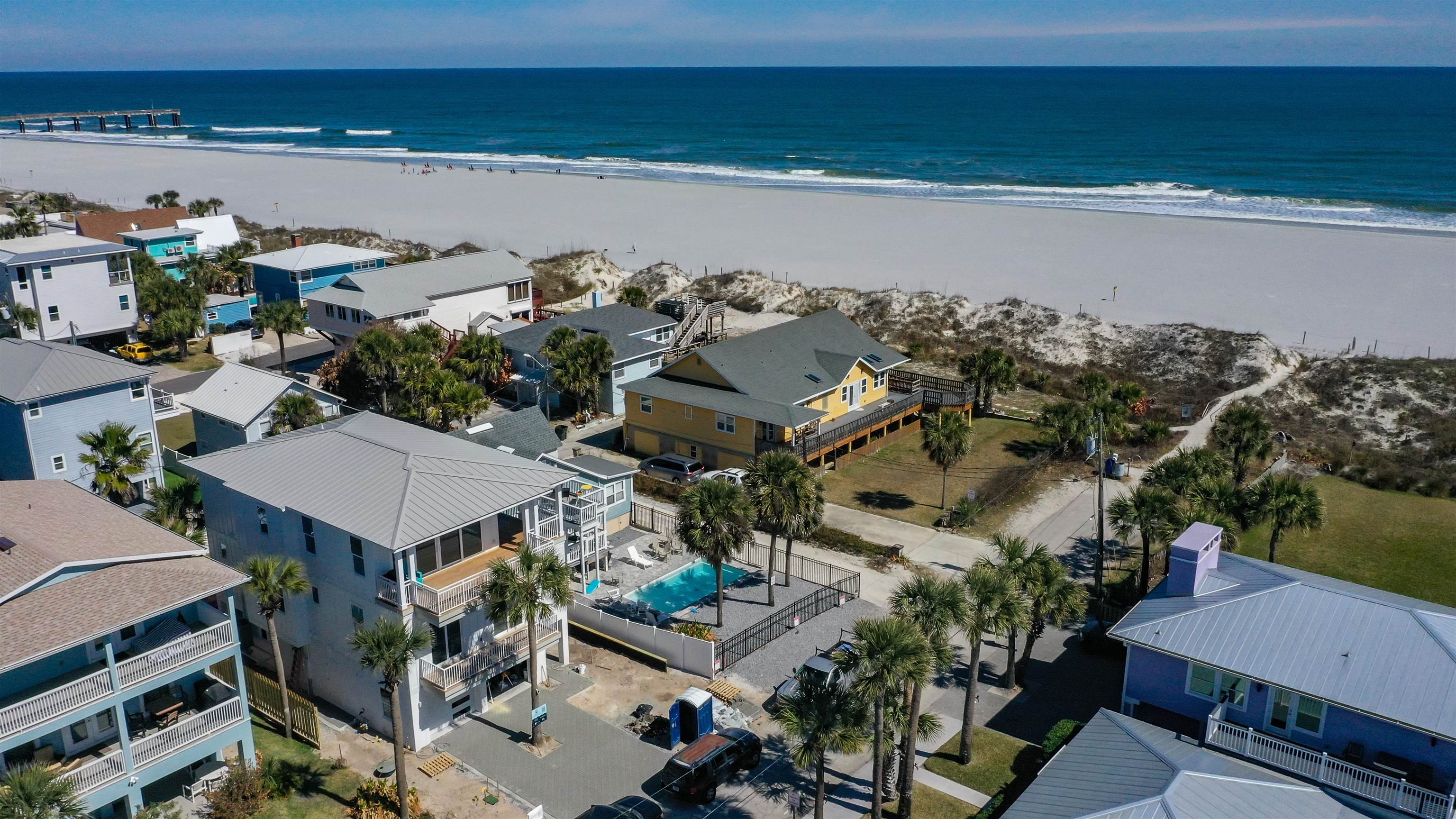 2 11th Street St. Augustine Beach, FL 32080 - Photo 29 of 72 an aerial view of a house with a ocean view