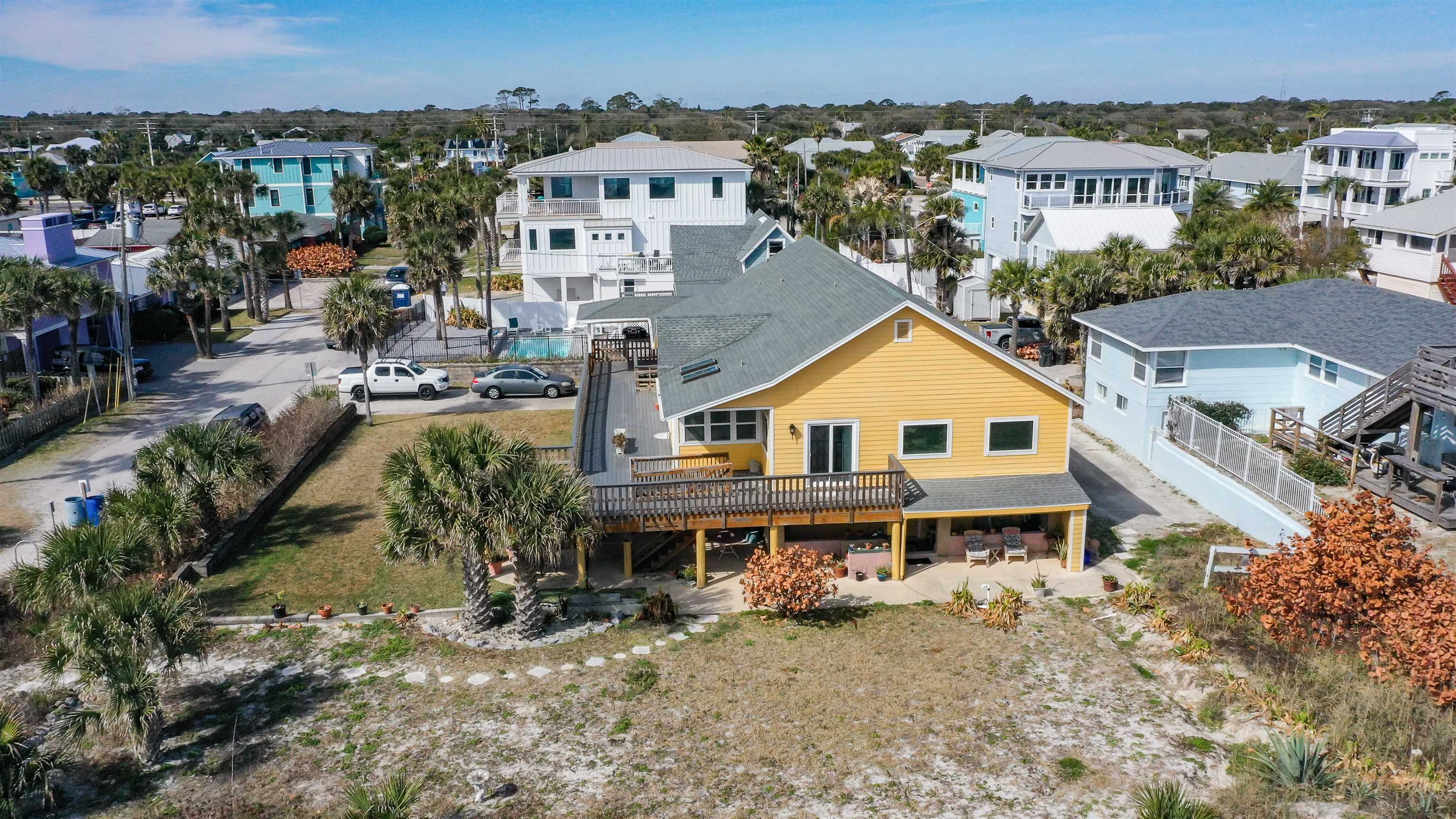2 11th Street St. Augustine Beach, FL 32080 - Photo 40 of 72 an aerial view of a house with a yard and a large tree