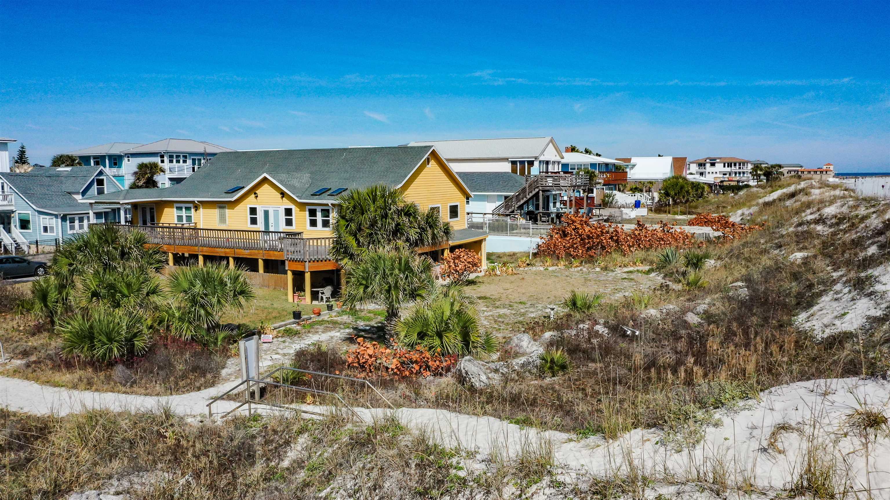 2 11th Street St. Augustine Beach, FL 32080 - Photo 43 of 72 Rear view of property with a deck and a residential view
