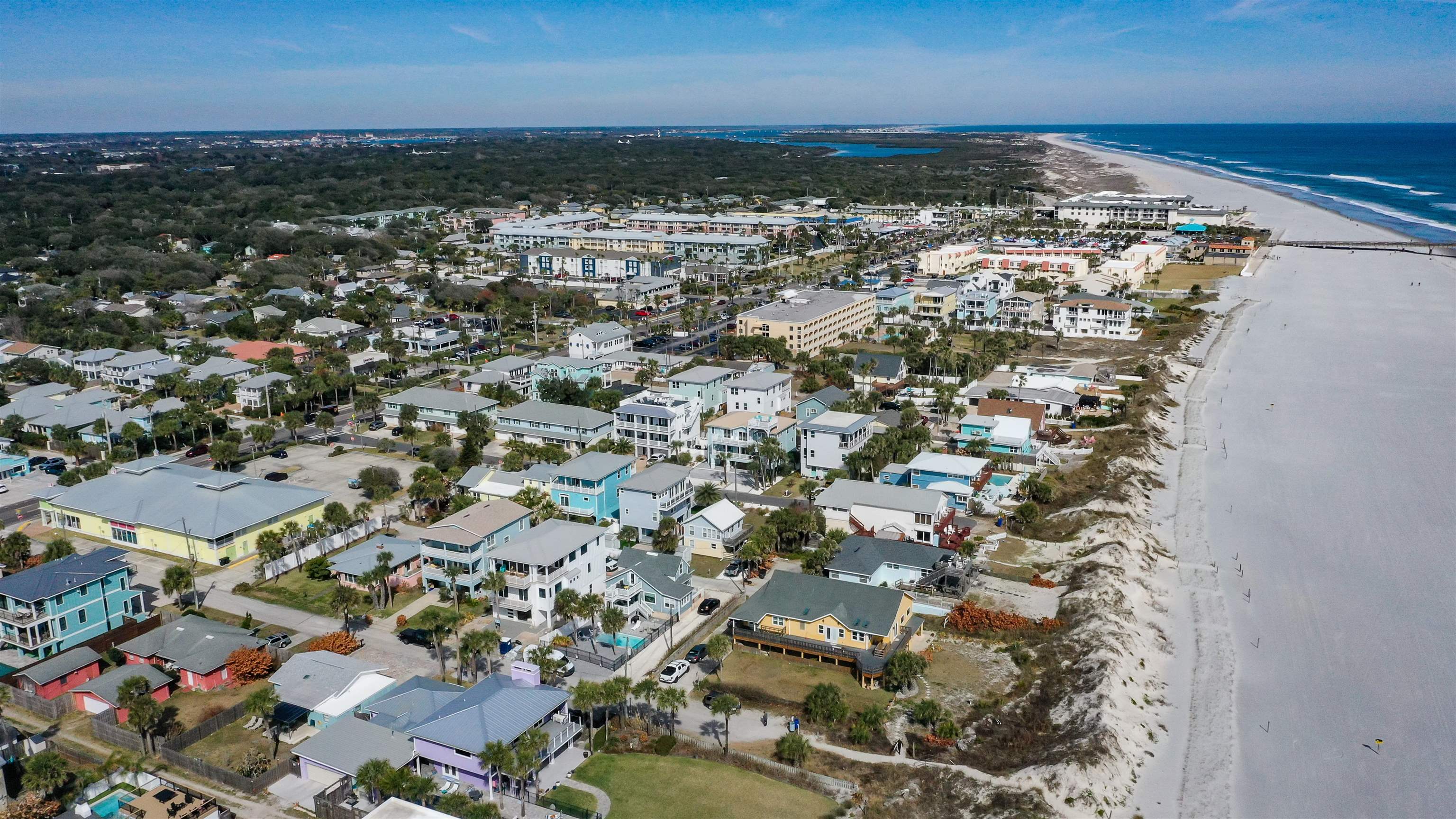 2 11th Street St. Augustine Beach, FL 32080 - Photo 45 of 72 Aerial view of property's location featuring expansive beach