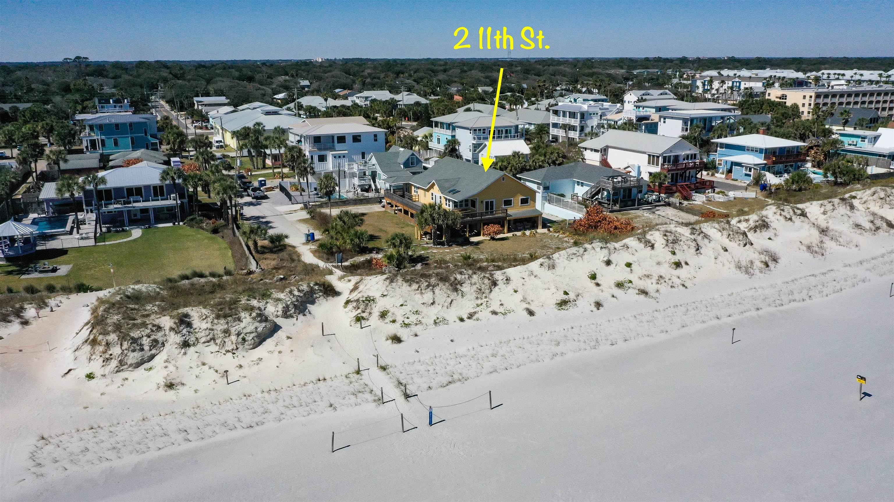 2 11th Street St. Augustine Beach, FL 32080 - Photo 7 of 72 Aerial perspective of suburban area