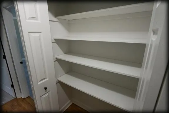 a close view of closet