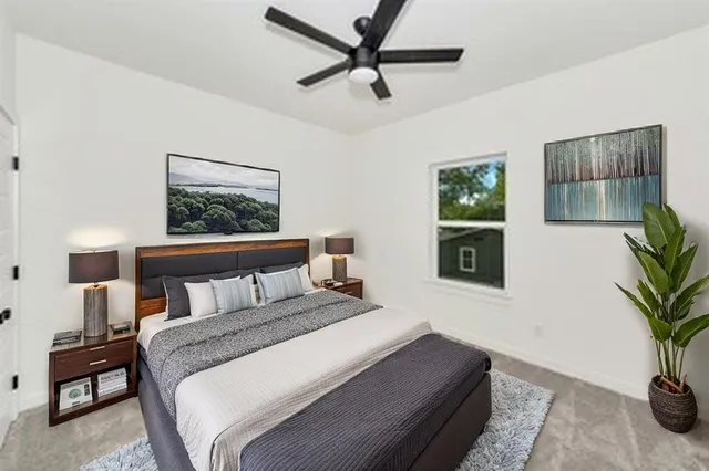 a view of a hallway with stairs