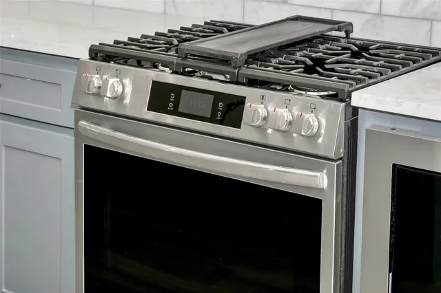 a close view of stove top oven