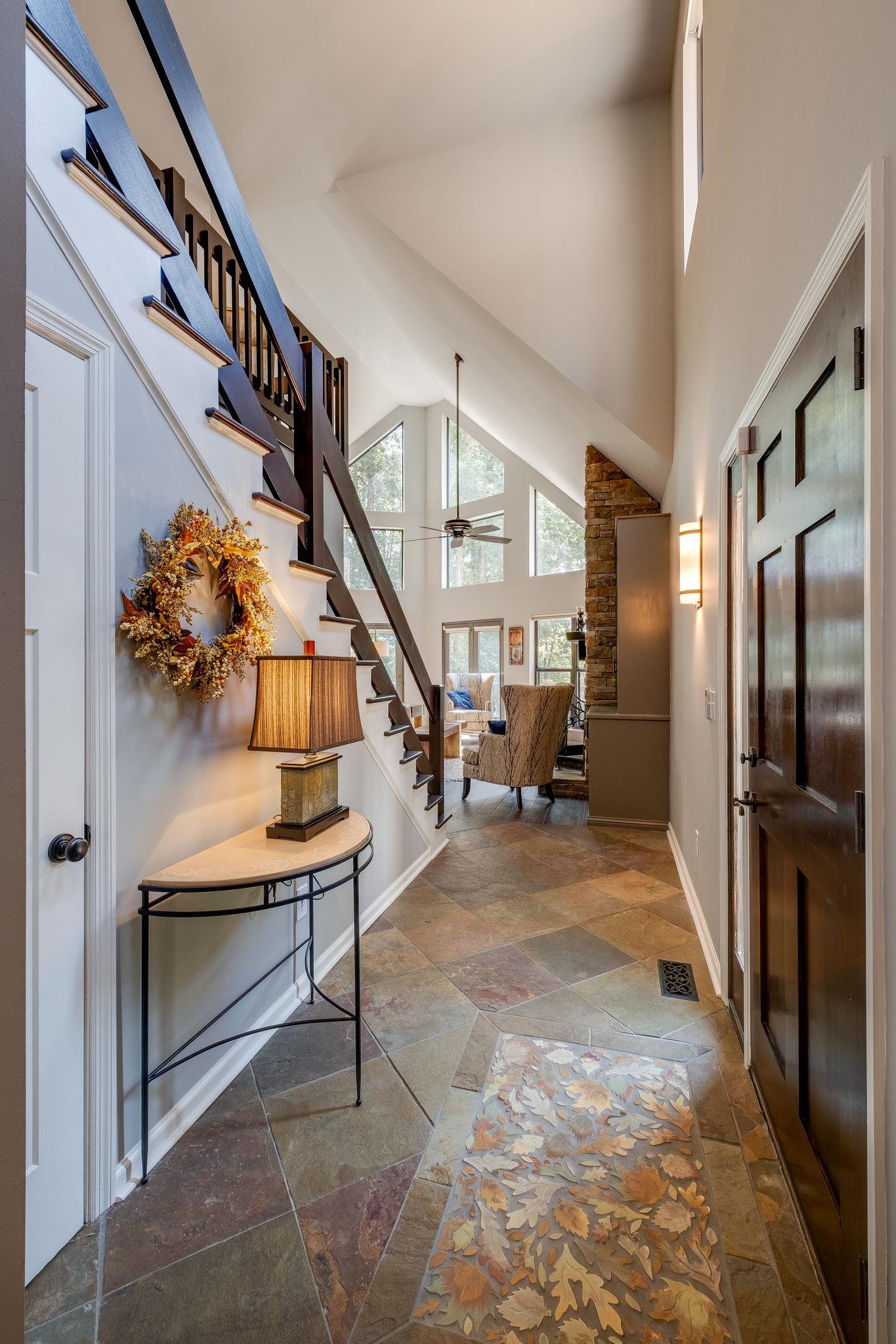 4766 Murfreesboro Road Arrington, TN 37014 - Photo 3 of 30 CUSTOM SLATE FLOORING with HANDMADE Slate Leaf Inlays.