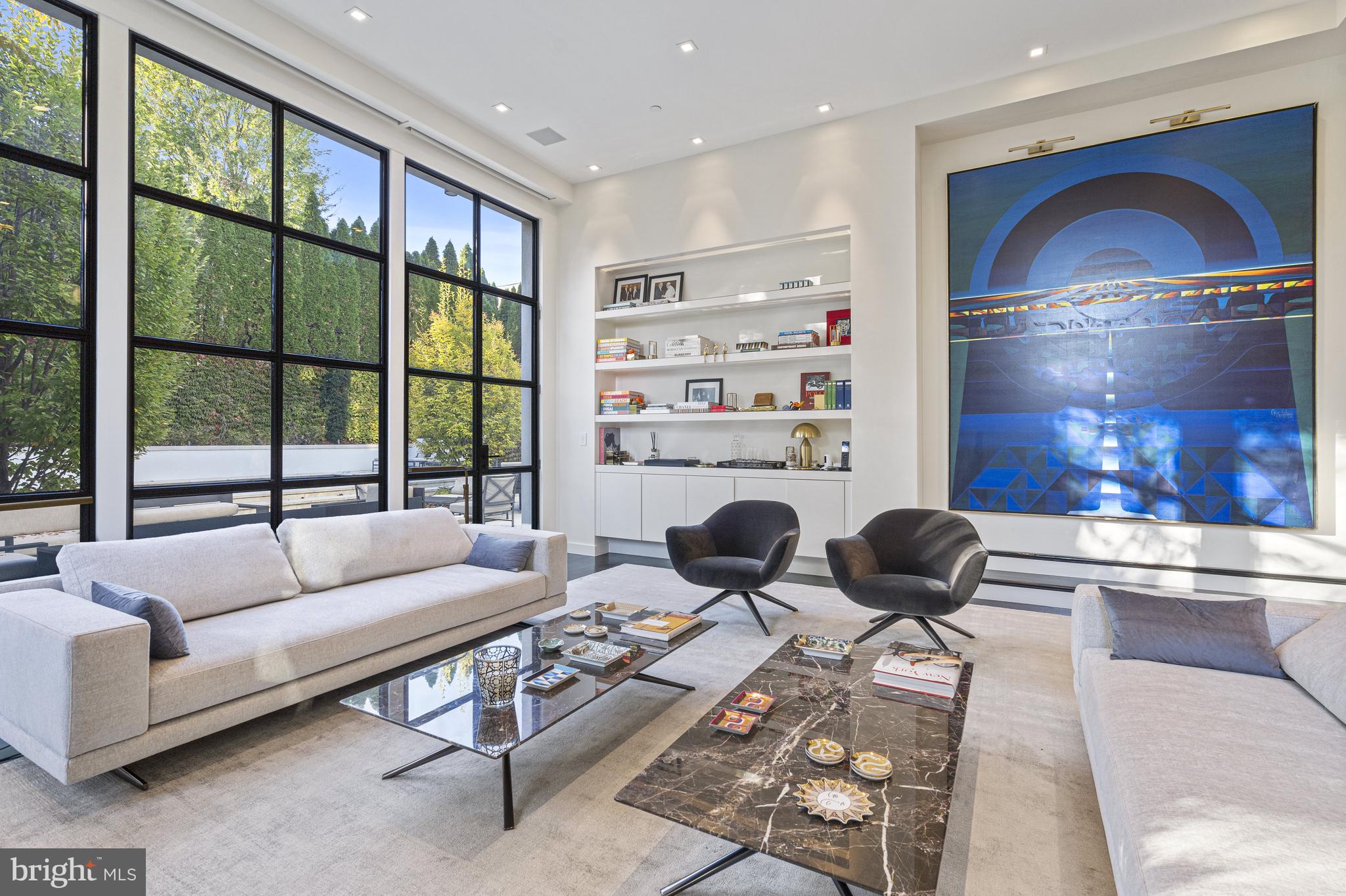 2109 Dunmore Lane Washington, DC 20007 - Photo 16 of 92 a living room with furniture and a floor to ceiling window