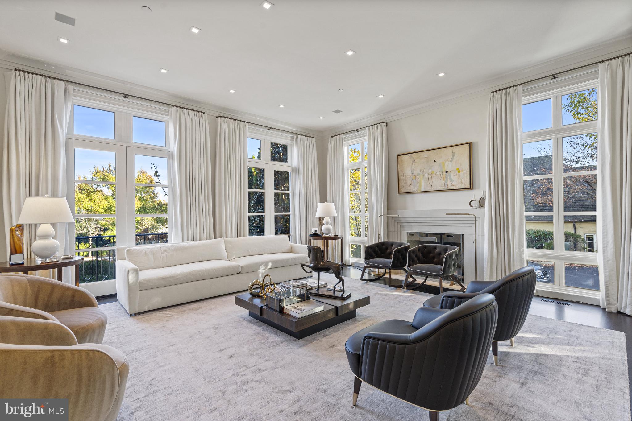 2109 Dunmore Lane Washington, DC 20007 - Photo 6 of 92 a living room with furniture and a fireplace