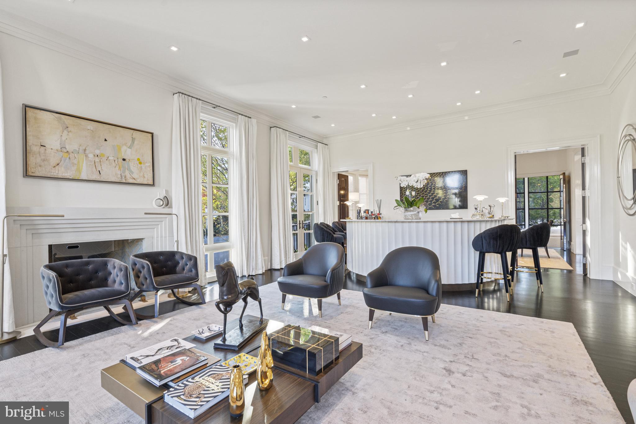 2109 Dunmore Lane Washington, DC 20007 - Photo 7 of 92 a living room with furniture and a fireplace