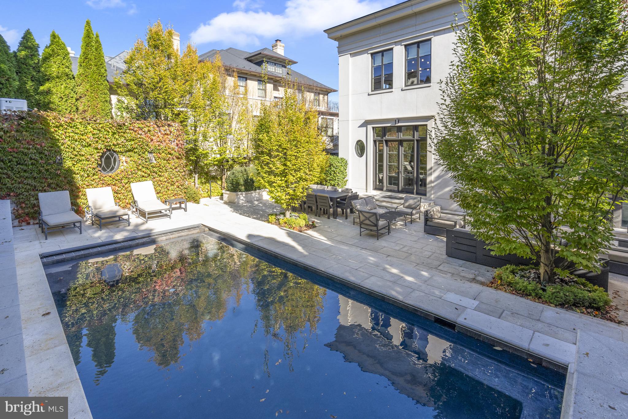 2109 Dunmore Lane Washington, DC 20007 - Photo 82 of 92 Sparkling Saltwater Pool with pool house