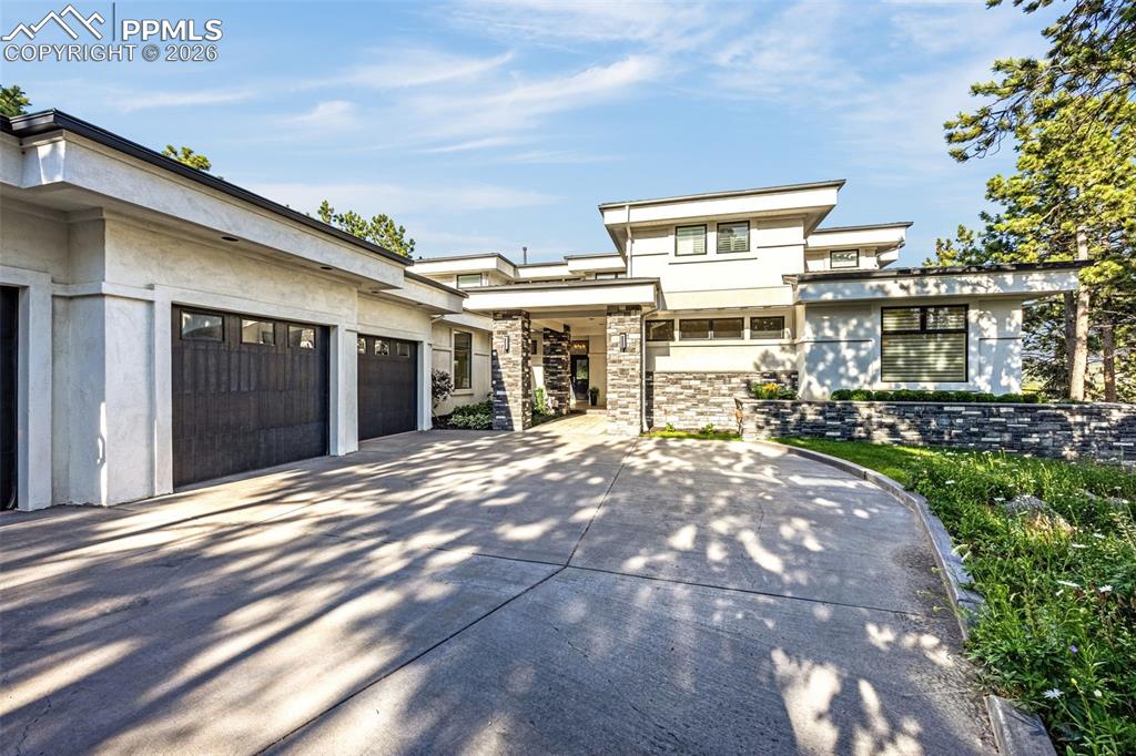 a view of a house with a patio