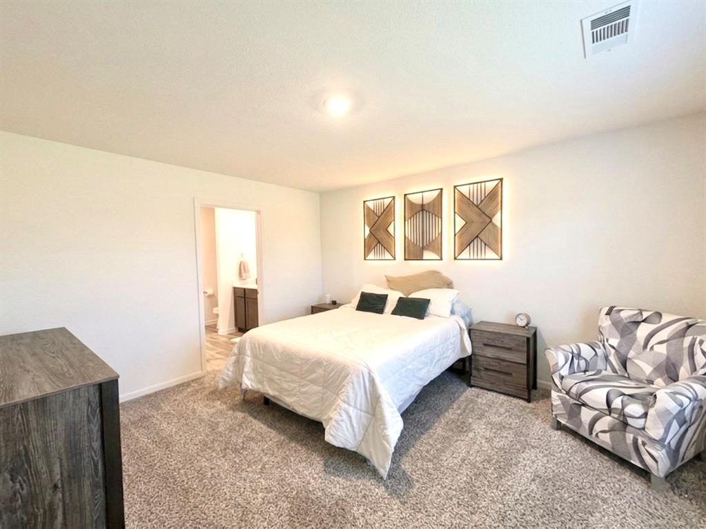 13604 Mineral Road Ponder, TX 76259 - Photo 13 of 20 Bedroom with carpet and ensuite bath