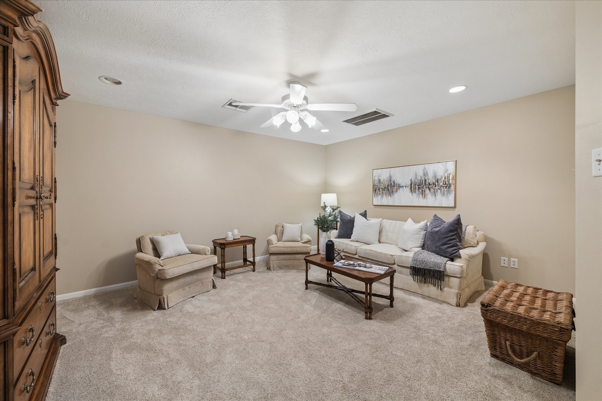 14530 Millhouse Road Pinehurst, TX 77362 - Photo 22 of 46 Upstairs game/family room offering a versatile space for media, play, or additional living, with ample room to suit a variety of needs.