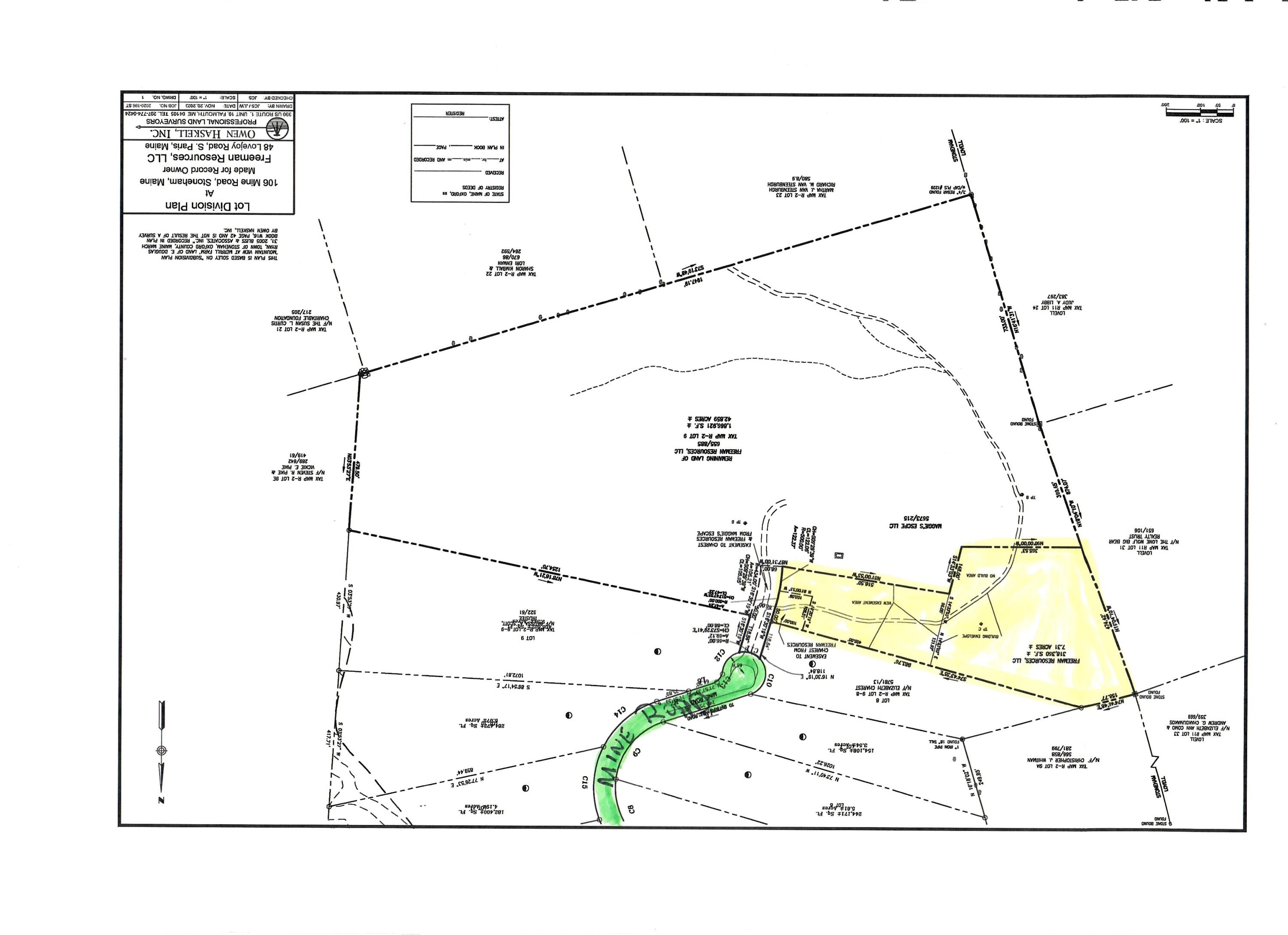 Lot B Mine Road Stoneham, ME 04231 - Photo 4 of 8 Merrill Farm Lot B Survey 6-19-24