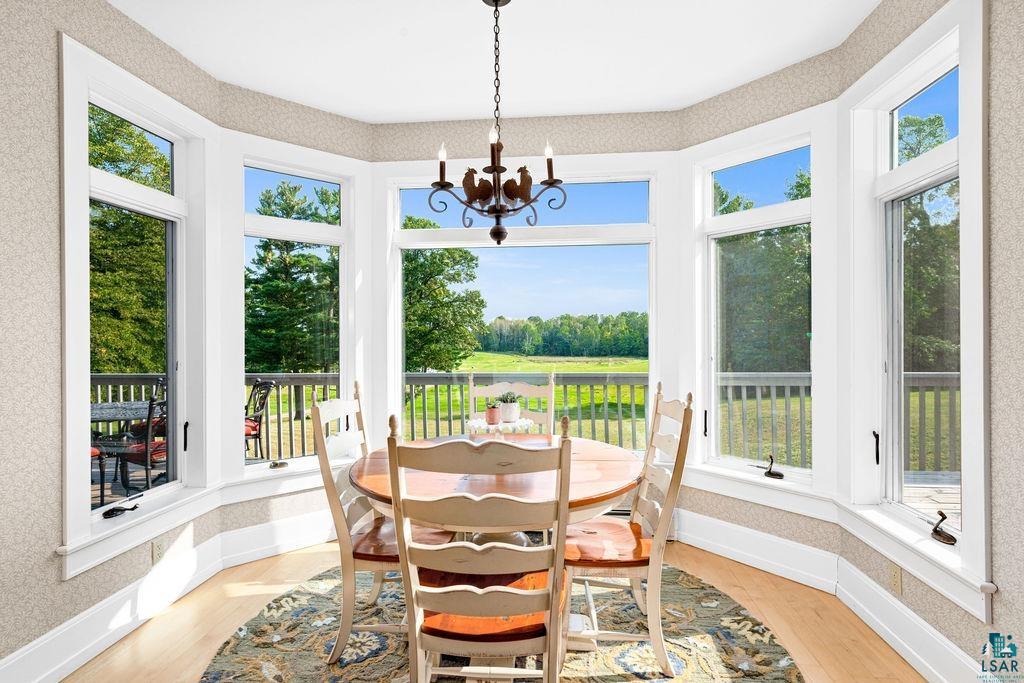 3168 Pioneer Road Barnum, MN 55707 - Photo 17 of 46 This breakfast nook has become the family favorite. From morning pancakes to gathering to play games in the evening, it's the perfect spot to spend time connecting, while watching the stunning outdoor views from the best seat in the house.