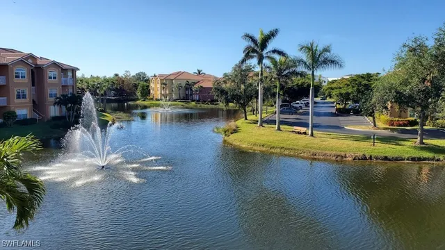 a view of a lake with houses