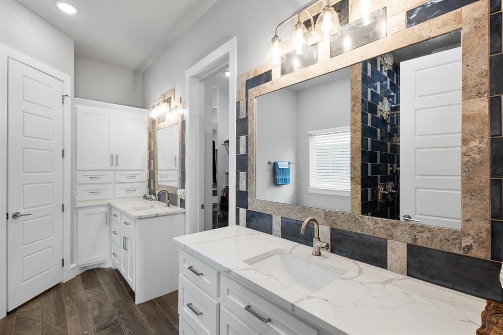 2972 North Trinity Street Decatur, TX 76234 - Photo 16 of 36 Primary ensuite bath with custom tile work