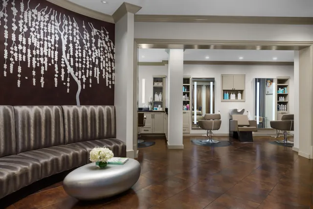 a view of a golf course with a lake