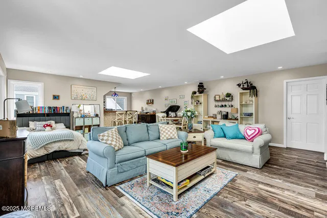 a living room with furniture and a couch