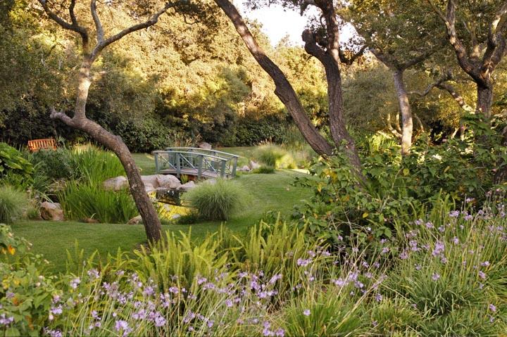 900 Hot Springs Road Santa Barbara, CA 93108 - Photo 17 of 23 a view of a garden with plants and large trees