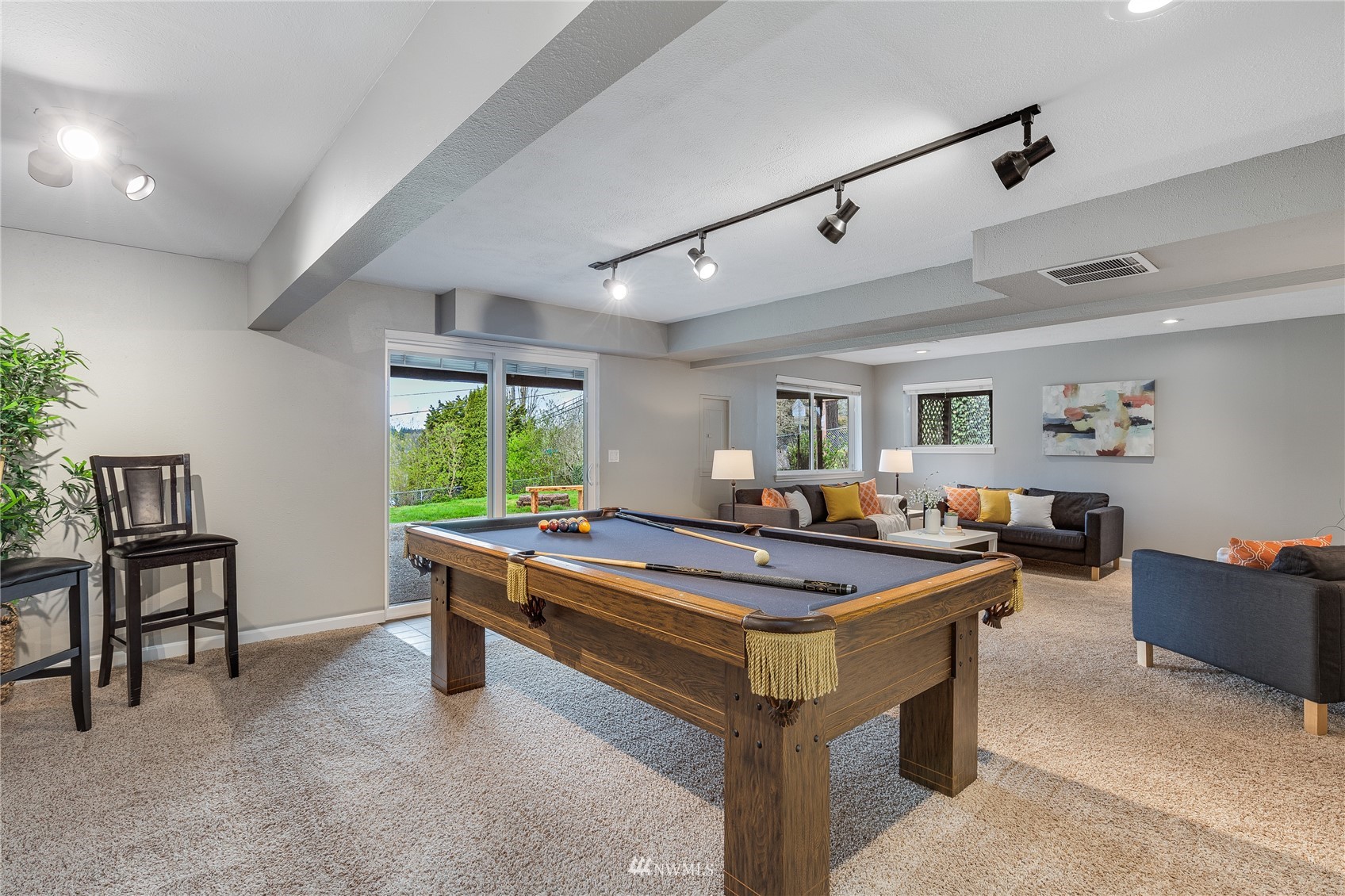504 240th Street Southwest Bothell, WA 98021 - Photo 23 of 40 a room with furniture pool table and windows