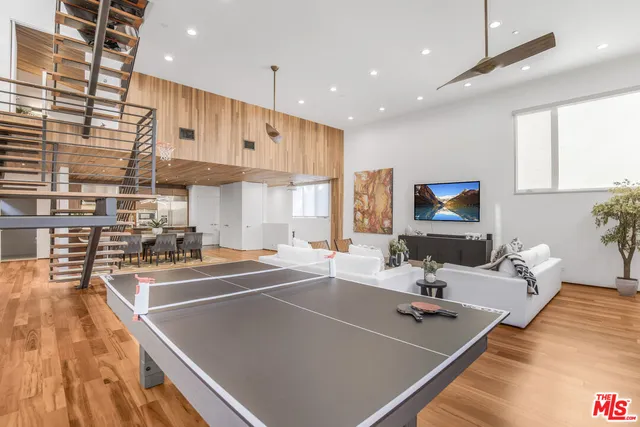 a room with stainless steel appliances lots of counter top space
