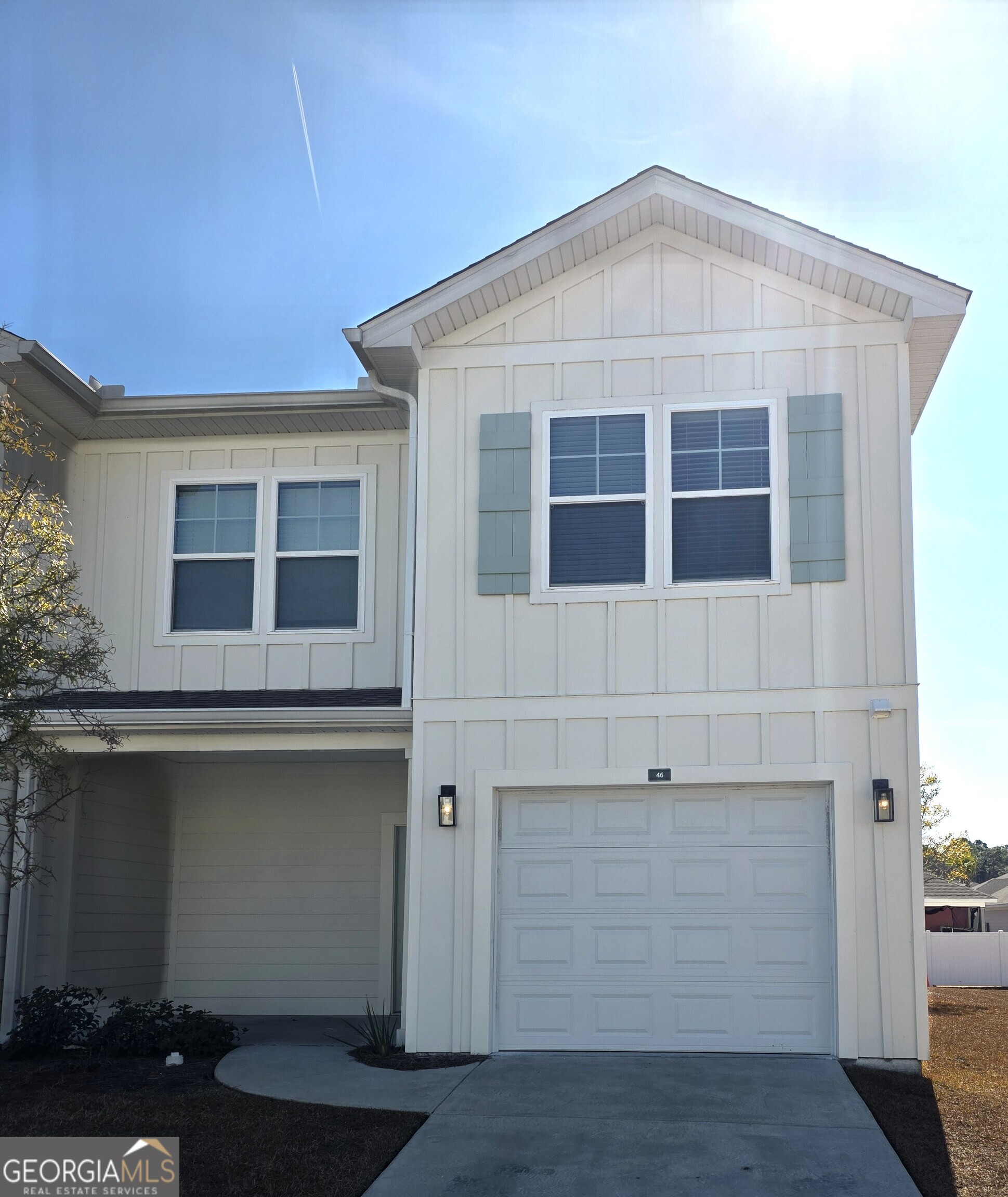 a front view of a house