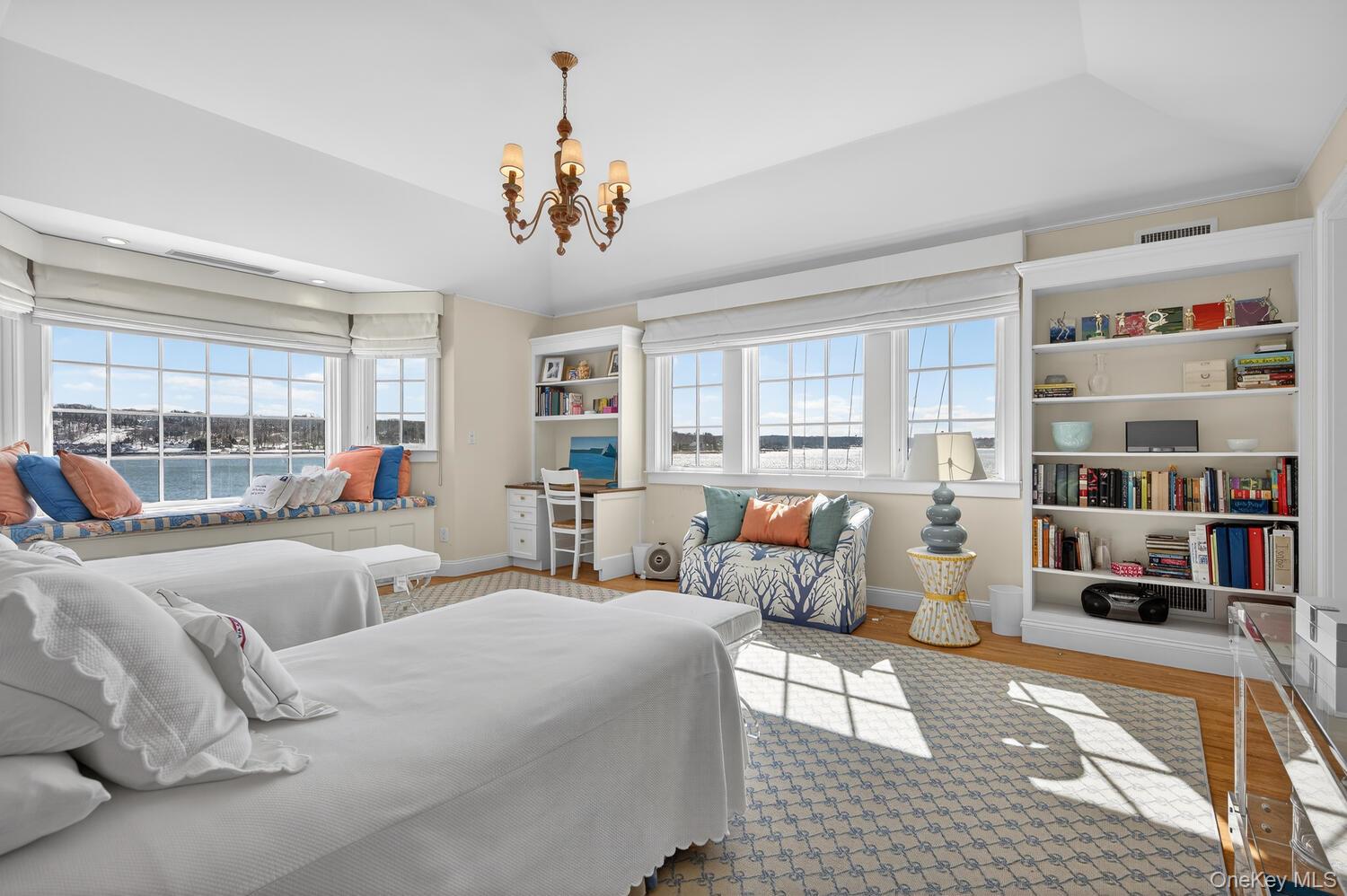 336 Centre Island Road Oyster Bay, NY 11771 - Photo 26 of 38 a bedroom with furniture and a large window