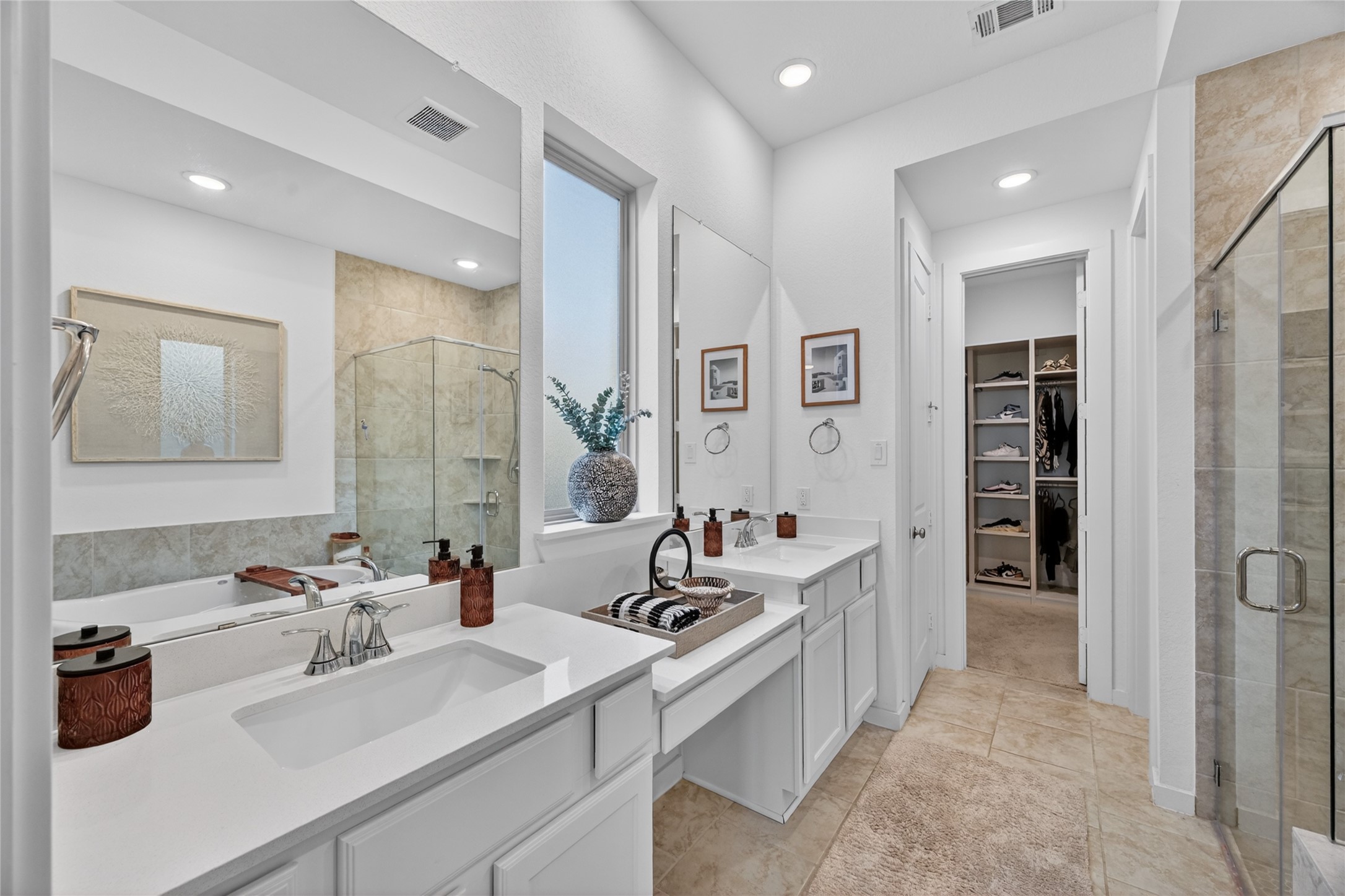 4439 Stone Ridge Lane Manvel, TX 77578 - Photo 24 of 48 a bathroom with a sink double vanity
