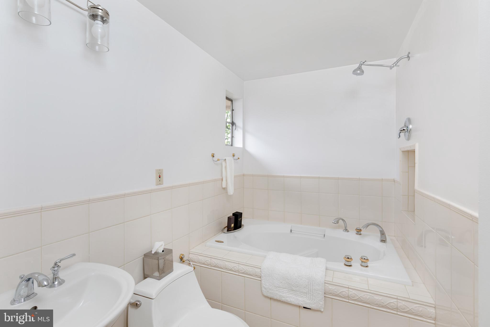 8221 West Beach Terrace Northwest Washington, DC 20012 - Photo 13 of 23 Large soaking tub in hall bath