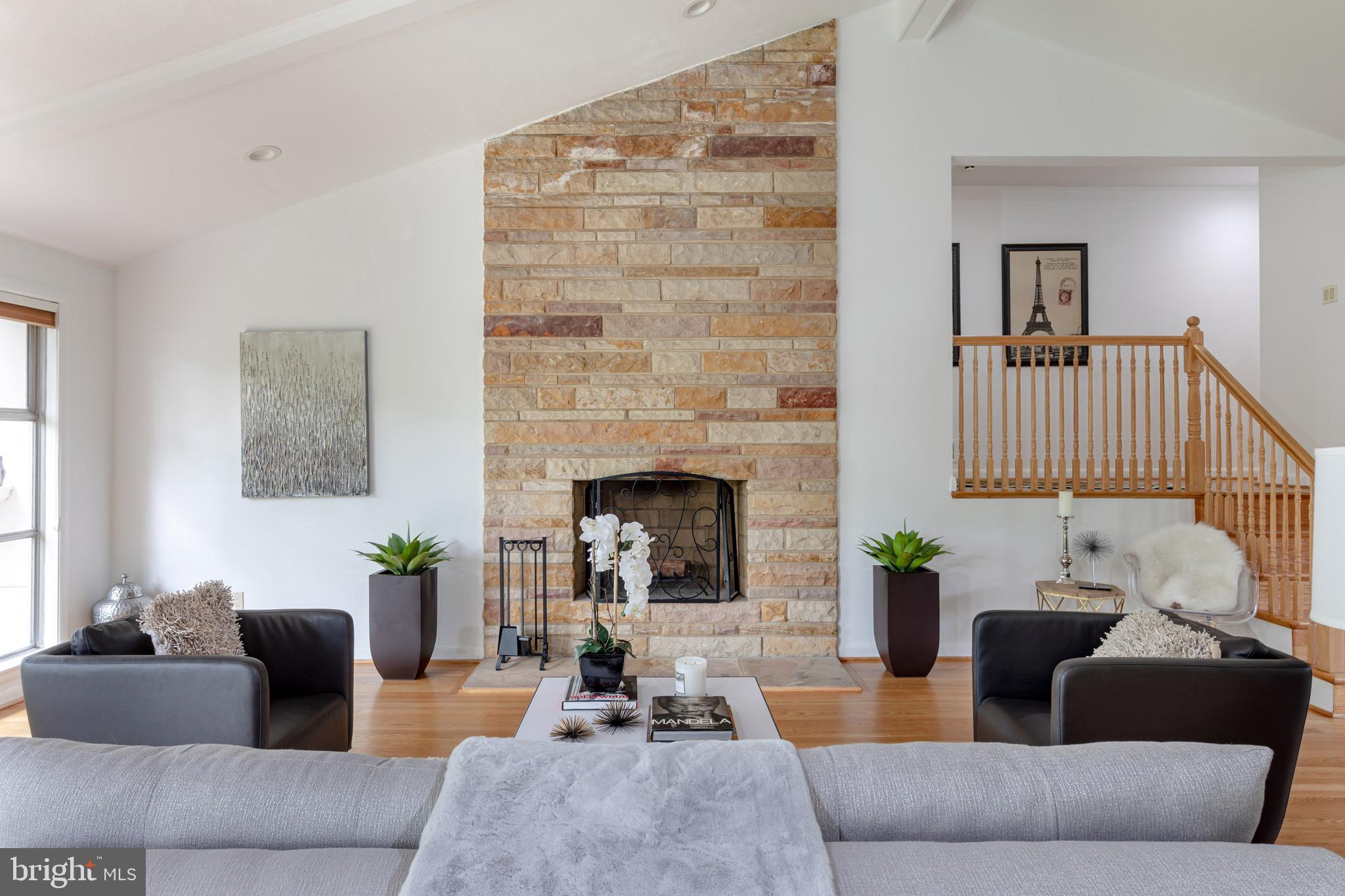 8221 West Beach Terrace Northwest Washington, DC 20012 - Photo 3 of 23 Dramatic vaulted ceilings in the great room