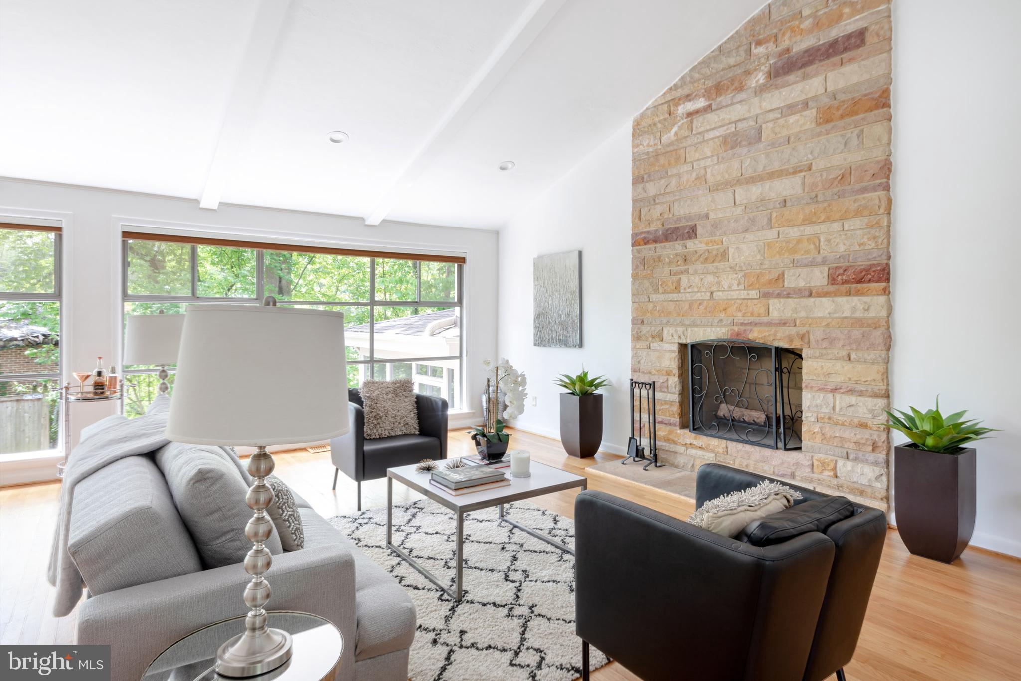 8221 West Beach Terrace Northwest Washington, DC 20012 - Photo 4 of 23 Wood burning fireplace