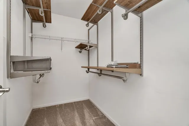 a view of a room with rack on the wall