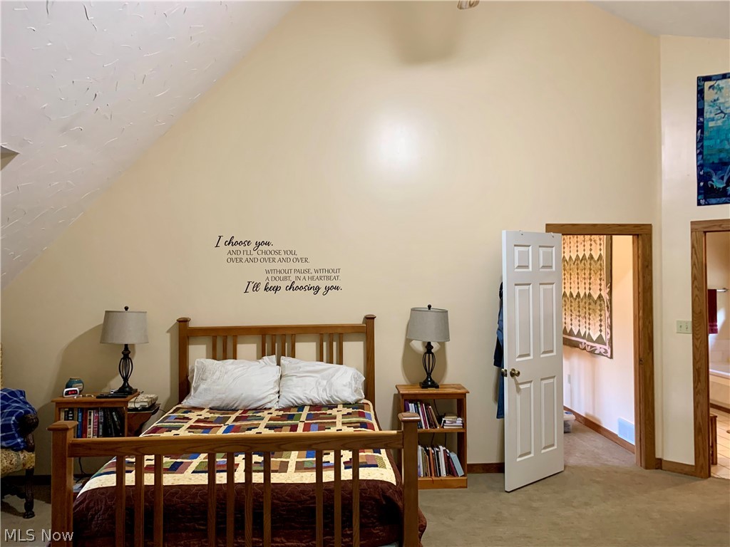373 South Ridge Road West Conneaut, OH 44030 - Photo 33 of 50 Carpeted bedroom featuring vaulted ceiling