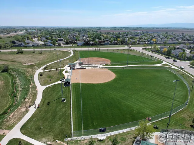 an aerial view of a football ground