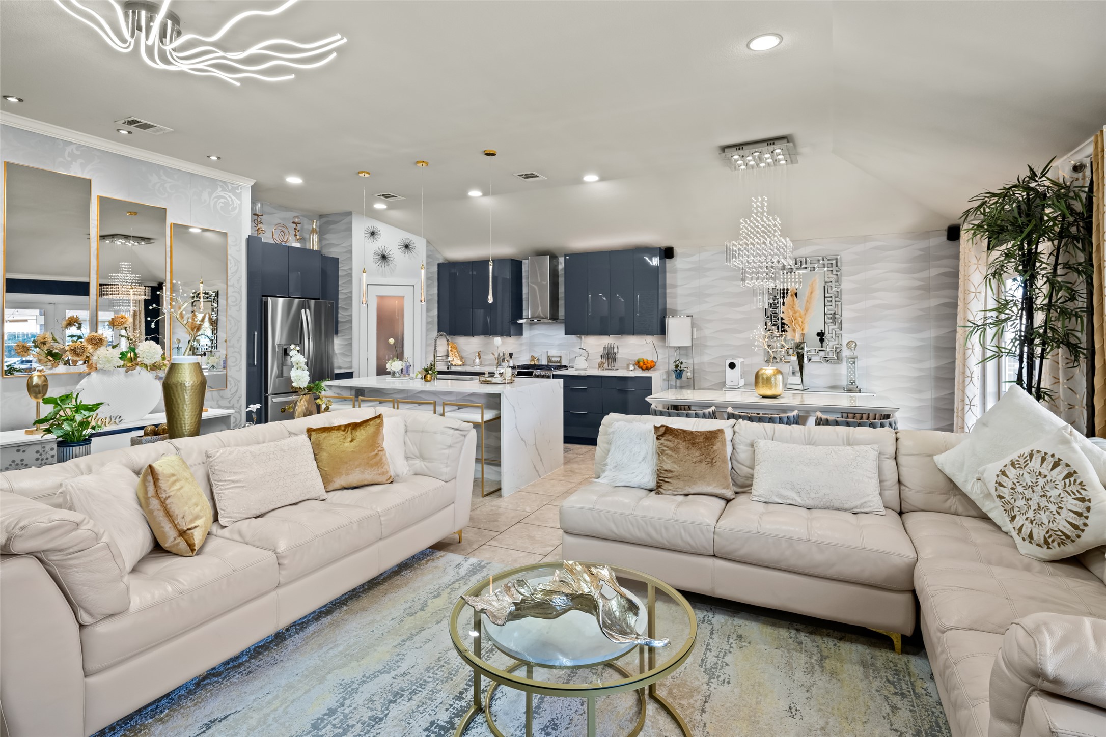 355 Evening Star Kyle, TX 78640 - Photo 4 of 21 a living room with furniture kitchen and a table