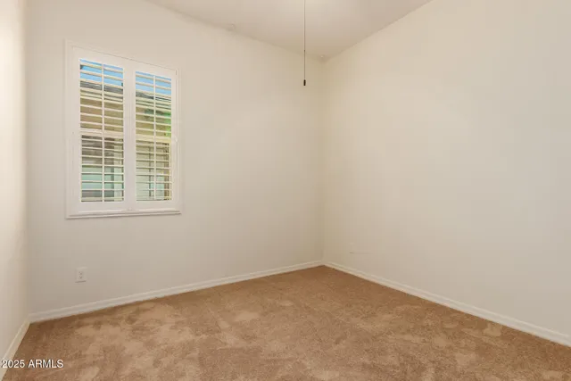 an empty room with closet