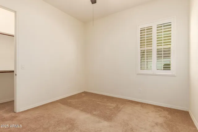 an empty room with an entryway