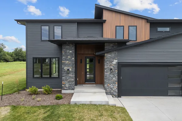 a front view of a house