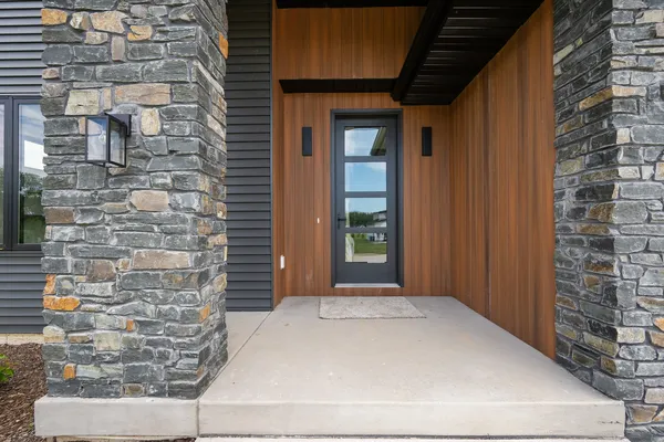 a view of front door of house