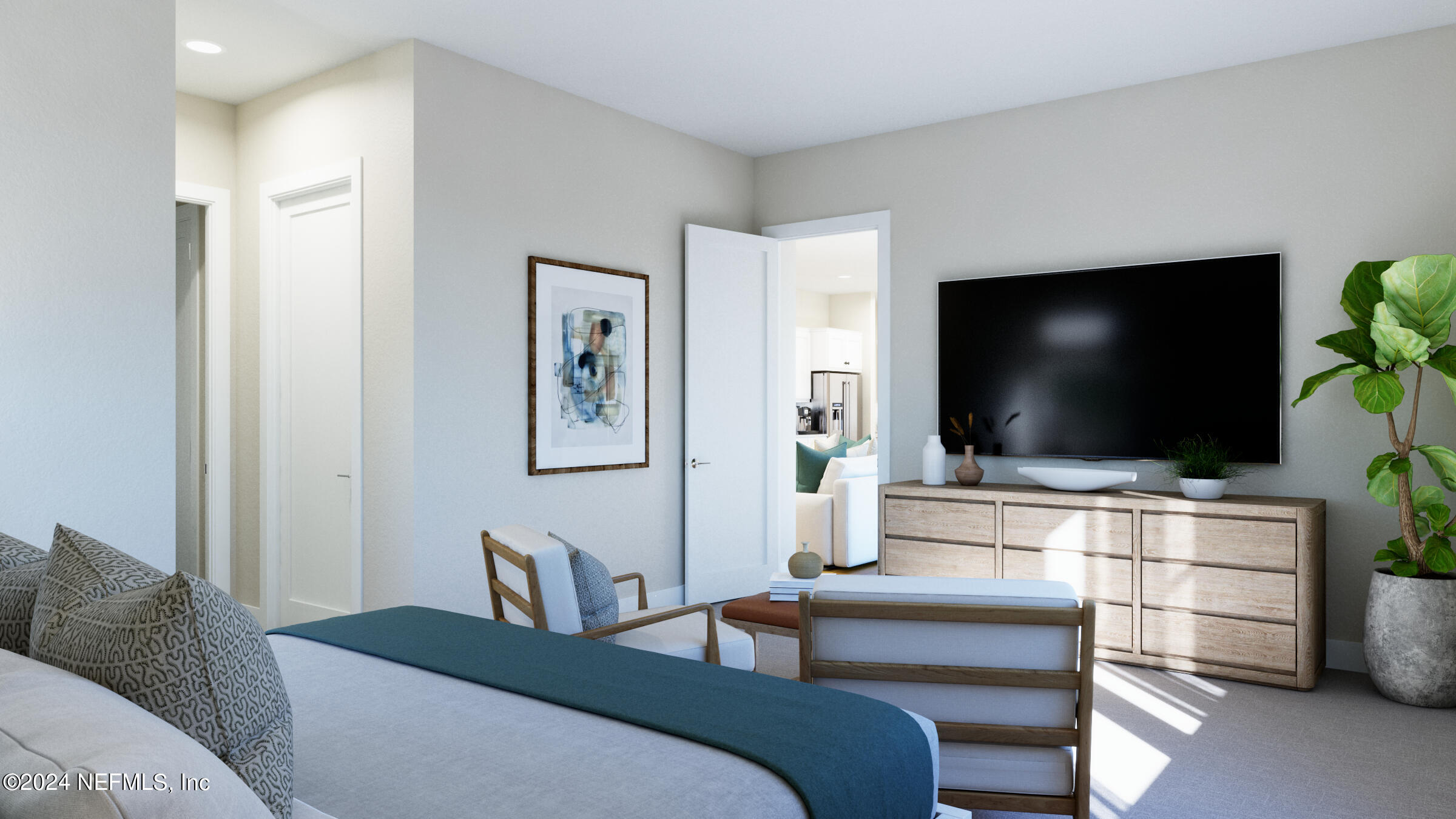 106 Day Dream Drive St. Augustine, FL 32092 - Photo 17 of 19 a living room with furniture and a flat screen tv