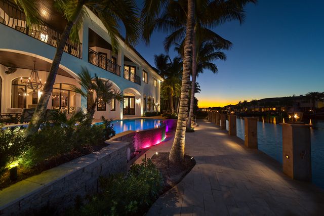 a view of a street with sitting area