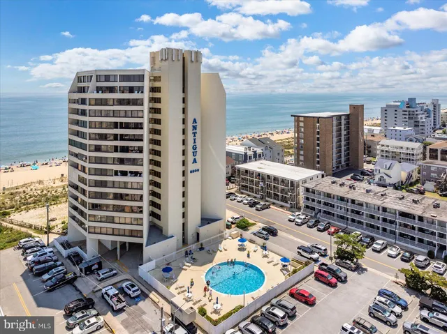 a view of a city with tall buildings