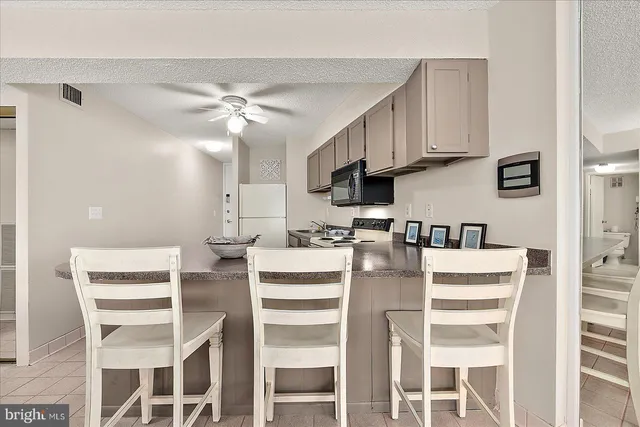 a white kitchen with a stove and white cabinets